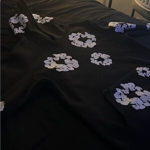 Designer Black Sweatshirt with White Pattern 100 authentic brand new jacket